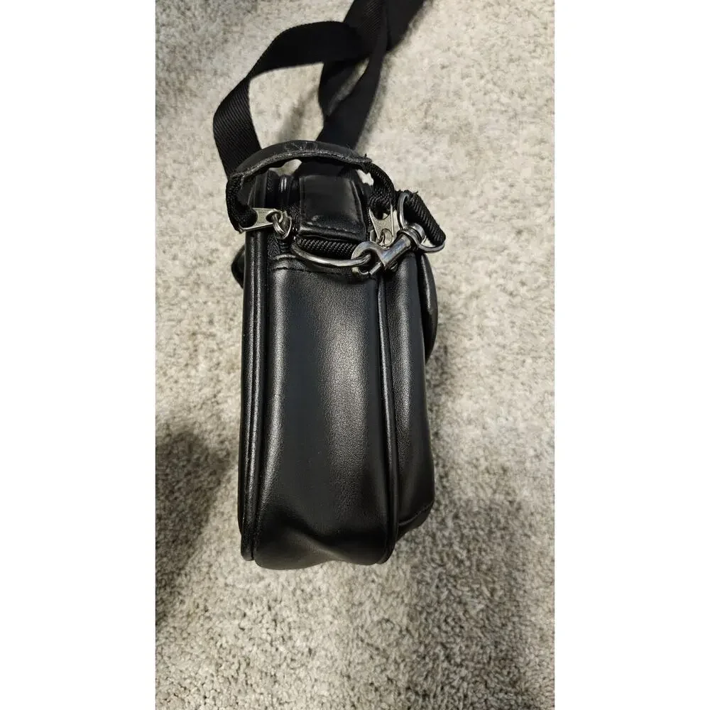 View Black Camera Bag Case Double Zipper Shoulder Strap Belt Loop